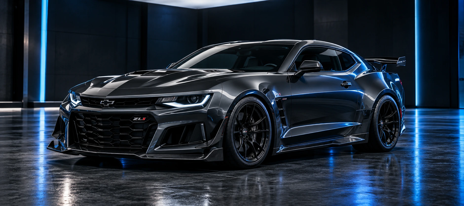 Illustrative customized modern Camaro